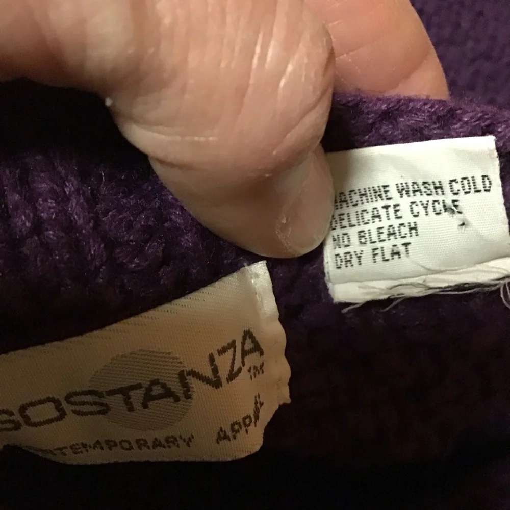 Vintage 90s purple oversized cardigan - Picture 4 of 11